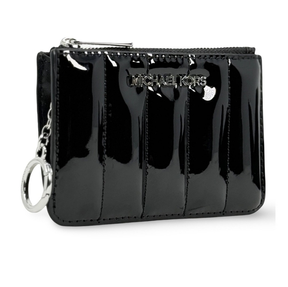 Michael Kors Jet Set Black Wallet Patent  NWT Retain $128 - Picture 1 of 4